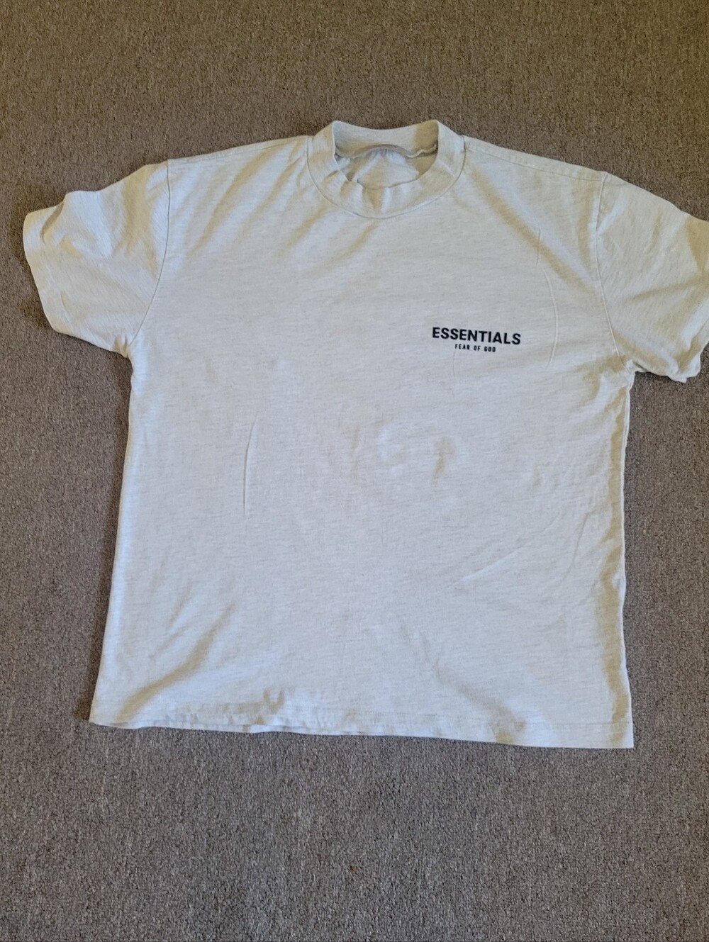 Essentials Fear of God Light Oatmeal Short Sleeve T-Shirt Tee Size Small